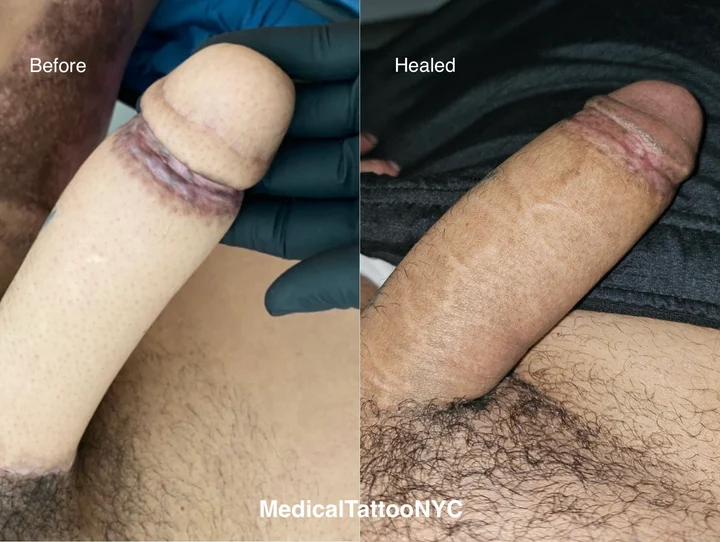 Phalloplasty tattoo result